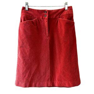 Talbots Corduroy Skirt Women Sz 2 Straight Business Casual Ladies Salmon Orange